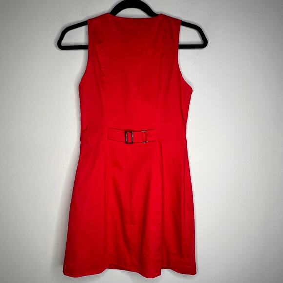 Commense Red Button Front Mini Dress Size XS - Picture 4 of 9
